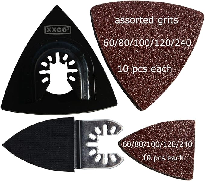 XXGO 120 Pcs Oscillating Multitool Blades Accessories Kits Compatible with Bosch, Chicago, Craftsman, Dremel, Fein, Harbor Freight, Milwaukee, Porter Cable, Ridgid, Ryobi, Rockwell XG1201