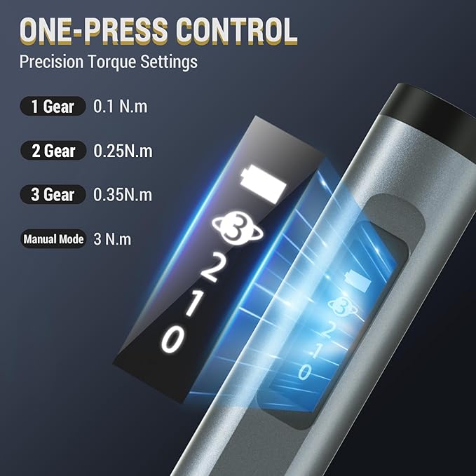 PHALANX Mini 3.7V Electric Screwdriver - Precision Screwdriver Set with 60-in-1 Magnetic Bits, Magnetic Rotatable Rack, 5/32''Hex, Electric Screw Driver Cordless for Phone, Camera, Laptop, Watch