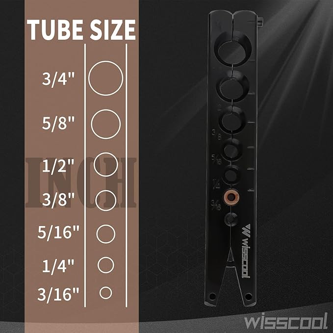 Flaring Tools Set with 7 Dies Sizes 3/16-3/4 inch 45 Degree Angle Eccentric Cone for Copper Brass Aluminum Mild Steel HVAC Refrigeration Plumping Work