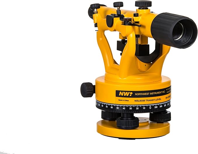 NWI NSLP500B Siteline Transit/Level Package – 20X Magnification, 200ft Range, ±45° Transit, 1/4" Accuracy at 100ft