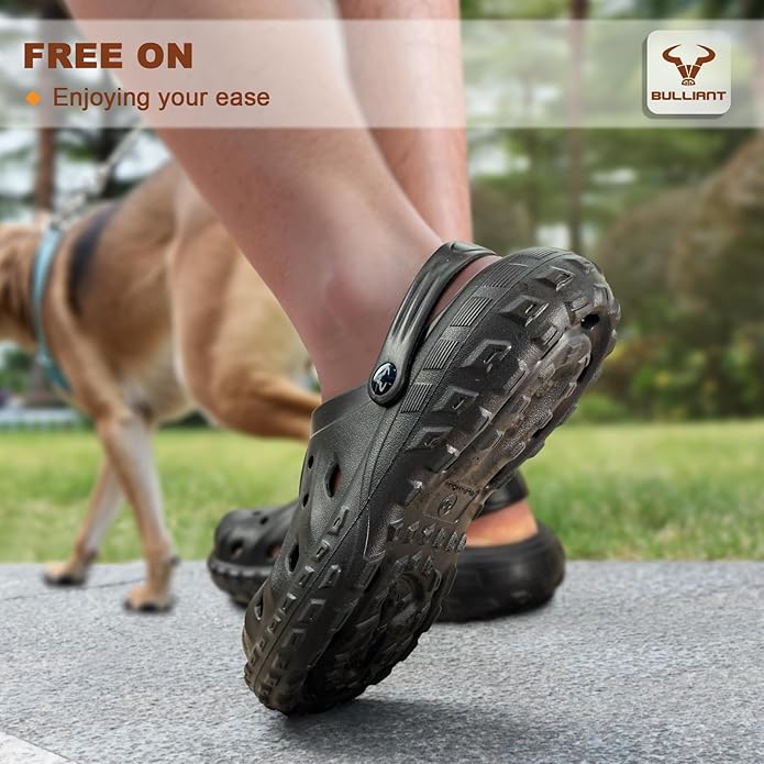BULLIANT Men Clogs,Comfortable Mules Sandals for Men Women Cushioned Footbed Arch Support-EVA Ligthweight