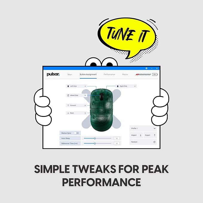 Pulsar Gaming Gears X2 Crazylight Wireless Gaming Mouse, Ultra Lightweight 1.27 oz (36g), Optical Switch, 32000 DPI, 750 IPS, XS-1 Sensor, 8k Compatible (RandomFrankP Edition)