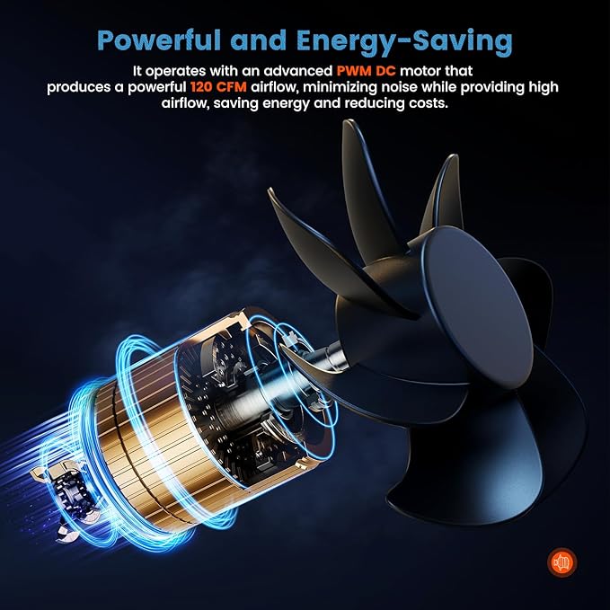 Ideashop Quiet Register Booster Fan Fits 4" x 10" Register Holes, Improves Heating & Cooling AC Vent Booster Fan, Smart Vent 10-Speed Adjustable with Thermostat & Remote Control, for Wall and Floor