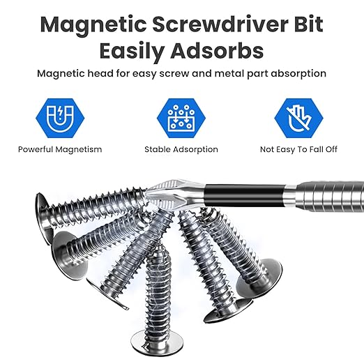 6PCS High Magnetic Drill Bit Set - K5 Impact Resistant Small Screwdriver Set with Anti-Slip Grip, Includes of 25-50-65-75-100-150mm Drill Bits for Electric Screwdriver