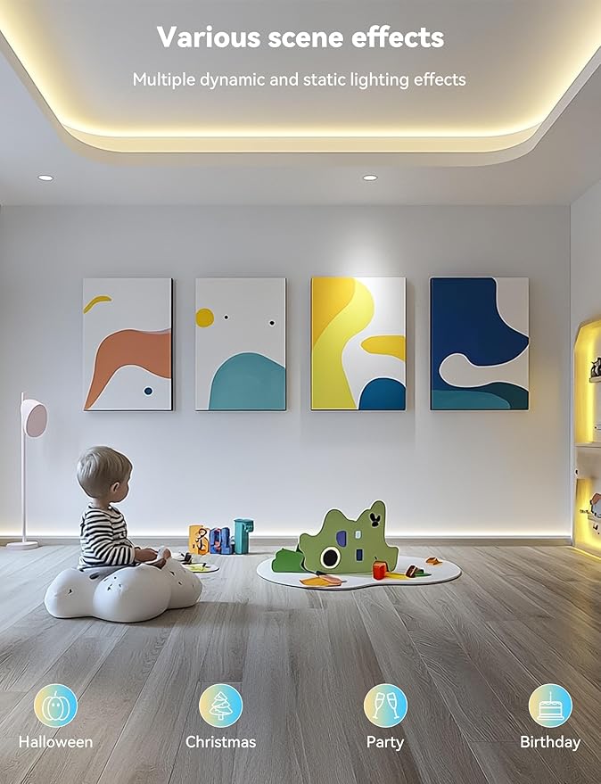 MIWISE 5V USB RGB COB LED Strip Light,9.84ft/3m Tape Lights,RF & App Control,Music Sync,Ultra Bright Color Changing Lighting,UL-Listed,Cuttable & Flexible for Bedroom,Kitchen,Desk,Party,Home Decor