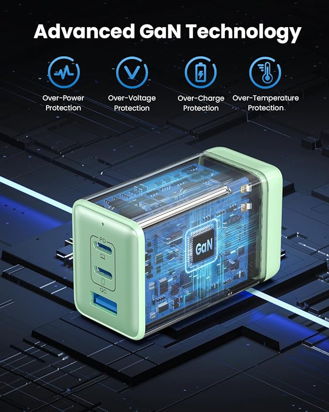 150W USB C Charger Block,GaN III Compact Foldable Wall Charger 3 Port Fast Charging Station,PD QC PPS Portable USB C Hub 100W Laptop Adapter for MacBook Pro/Air,iPad,iPhone 16/Pro,Galaxy S24,Dell etc