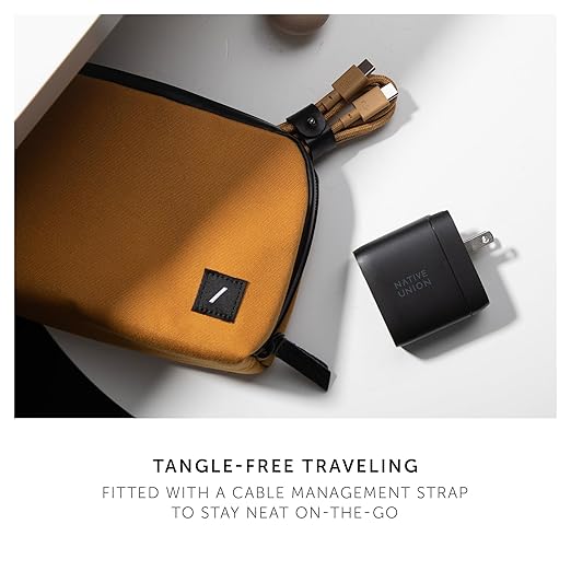 Native Union Type-C Belt Cable - USB-C to USB-C 4ft Ultra-Strong Charging Cable Compatible with iPhone 16, 16 Plus, 16 Pro, 16 Pro Max, iPad Pro, iPad Air, Samsung S24, Flip 6, Fold 6 (Kraft)