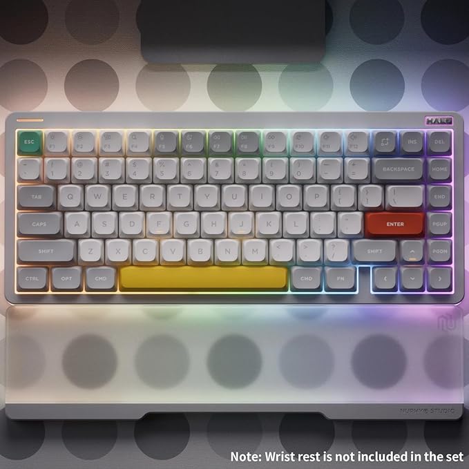 nuphy Halo75 V2 Mechancial Gaming Kyeboard,75% Wireless Hot Swappable Bluetooth Keyboard,83 Kyes RGB Backlit Keyboard,Support Bluetooth/2.4GHz/USB-C (White, Raspberry (46gf))