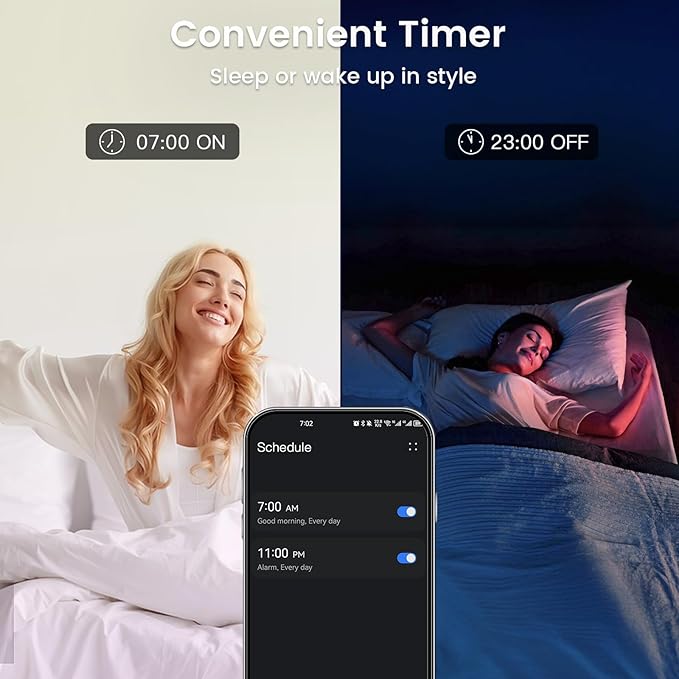 E12 Led Bulb, Smart Candelabra Led Light Bulbs 4W 40 Watt Equivalent Work with Google/Alexa, Alexa WiFi Lights Bulbs RGBCW 16 Million Colors, 2.4GHz WiFi Only, No Hub Required, 2 Pack