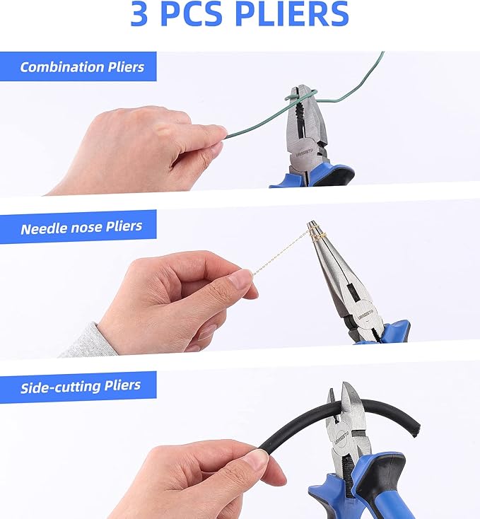 62 Piece Tools Set, General Household Tool Kit with Storage Toolbox, Basic Tool Set for Home, Garage, Apartment and Dorm