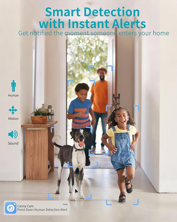 VIMTAG 2.5K Indoor Camera, 360° Pet Camera, 5G/2.4G WiFi Baby Monitor with Phone App, Speaker for Dog Cat Home Security, Motion Tracking, Free AI Detection & Alarm, Night Vision, SD/Cloud Storage