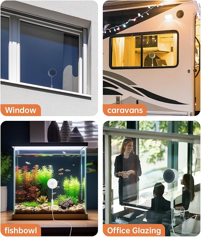 Window Camera - 2K 2.4G WiFi Indoor Security Camera with Blacklight Full-Color | U.S. Cloud | Instant 911 Alert | Night Vision, 24/7 Recording, Simple 5-Min Setup, 2-Way Audio