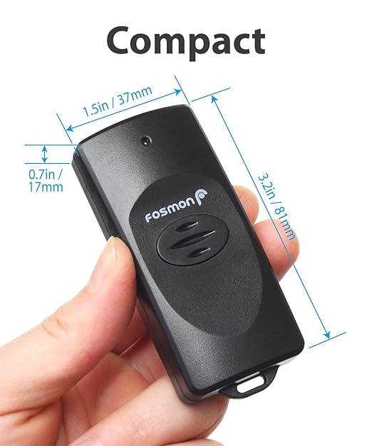 Fosmon Wireless Remote Control Outlet (2 Pack) Outdoor Electrical Outlet Switch Weatherproof Heavy Duty, 3-Prong Plug-in ETL Listed (Battery Included)