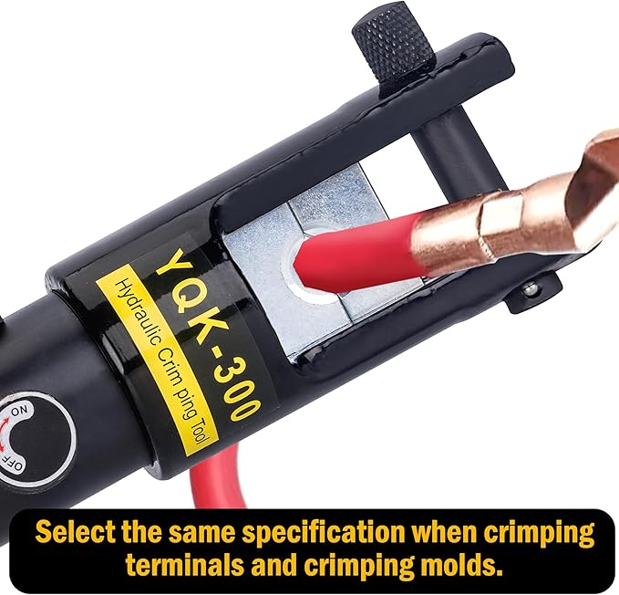 Cable Lug Crimping Tool, 6 AWG to 600 MCM Hydraulic Plier, 16 Ton Hand Crimping Tool for Wires, Terminal, Lug, Crimping Tool Kit with 11 Dies