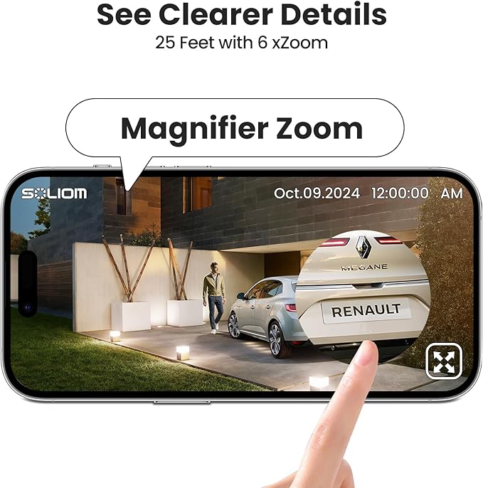 SOLIOM- 5MP Security Cameras Wireless Outdoor, No Subscription,2-Cam Pack, Solar Powered Home Security Camera with 360° Auto Tracking, Pan & Tilt, 3K Color Night Vision,5G & 2.4G Router Compatible