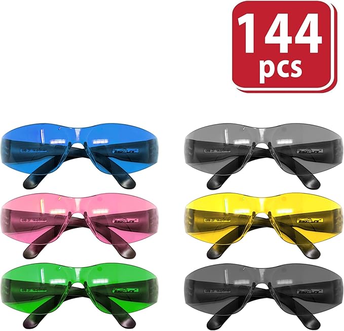 BISON LIFE Keystone Color Lens Safety Glasses | Anti Scratch | Impact Resistance | ANSI Z87.1 Standard | UV 400 Protection