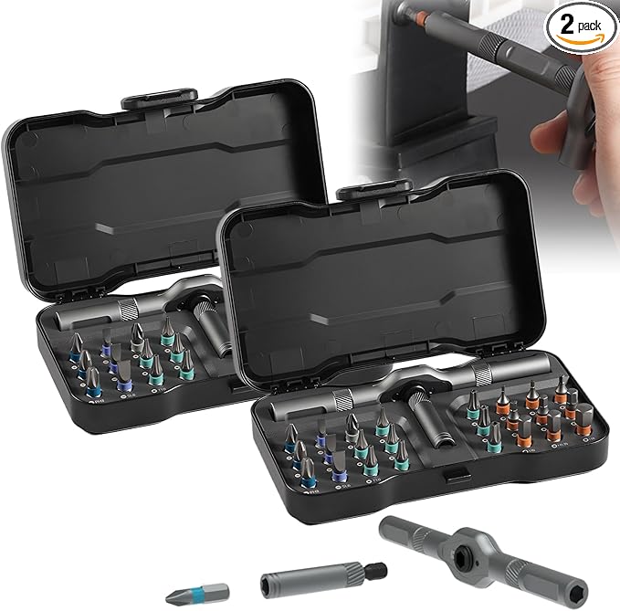 DIY Screwdriver 24 in 1, 2025 Upgrade 24 In 1 Multi Bit Magnetic Screwdriver Set Multifunctional Toolbox, 24 in 1 multifunctional household wrench screwdriver tool combination set (2)