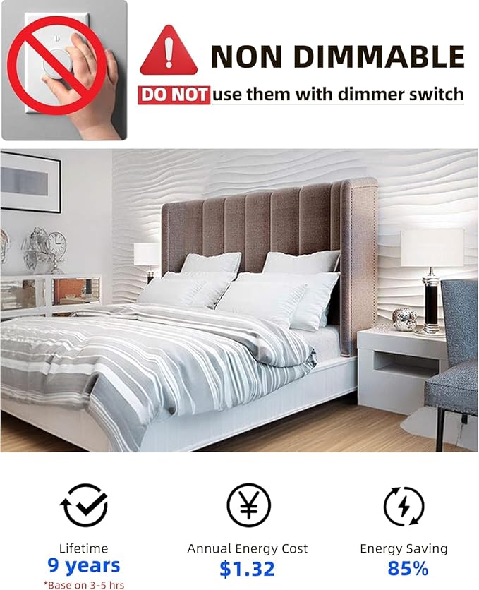 MASTERY MART 24 Pack A19 LED Bulbs 60 Watt Equivalent, 9W Non-Dimmable, Flicker-Free, 800 Lumens, Bright Daylight White 5000K, E26 Base, 10000 Hours, Energy Saving, Bright for Living Room, Bedroom