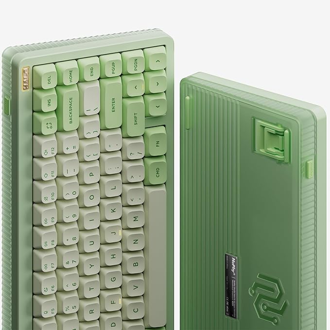 nuphy Halo75 V2 Mechancial Gaming Kyeboard,75% Wireless Hot Swappable Bluetooth Keyboard,83 Kyes RGB Backlit Keyboard,Support Bluetooth/2.4GHz/USB-C (Green, Mint (37gf))