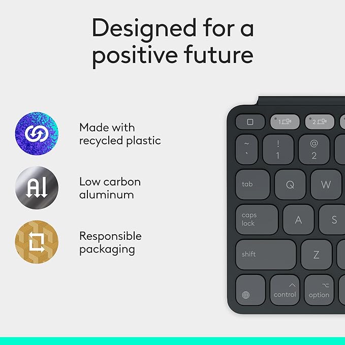 Logitech Keys-to-GO 2 Portable Wireless iPad Keyboard with Built-in Cover, Slim and Compact Bluetooth Keyboard for iPad, iPhone, Mac, and Apple TV, Easily Switch with Devices - Graphite