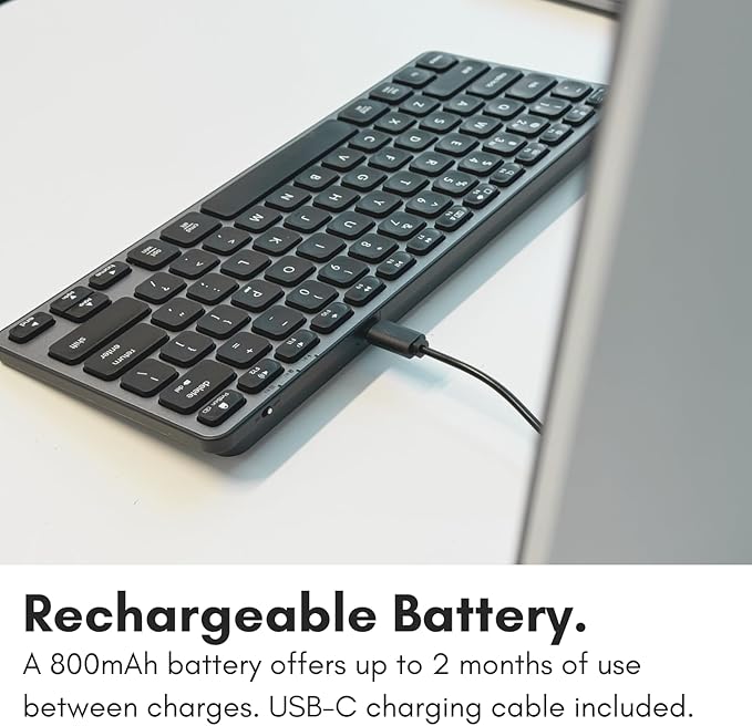 Macally Bluetooth Keyboard for Mac - Premium Compatible Wireless Apple Keyboard for MacBook Pro/Air, iMac, Mac mini/Pro, iPad, Laptop, and PC