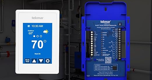 Invita Wi-Fi Thermostat | 2-Wire, Energy Star Approved, Up to 2-Stage Heat, 2-Stage Cool, Fan and 2 Accessories or Up to 4-Stage Heat, 2-Stage Cool, Fan, Reversing Valve and 1 Accessory | White