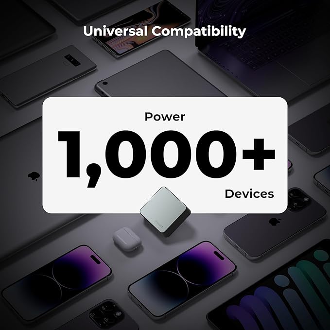 Nekmit 65W USB C Charger Block, 4 Port Flat Wall Charger with USB C and USB A, Multiport GaN Fast Charger for iPhone 16/15/14 Pro Max, iPad Pro, MacBook Pro/Air, AirPods, Galaxy and More, Blue