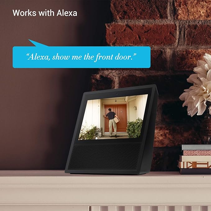 Zmodo 1080p Full HD Outdoor Wireless Security, Smart Home Indoor Outdoor WiFi IP Cameras with Night Vision, Plug-in, Compatible with Alexa