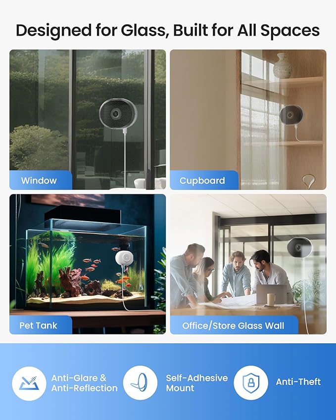 ZOSI 2 x C680 2K Window Security Camera with Full Color Night Vision, 3MP Indoor Plug-in WiFi Camera for Home Security, Human Vehicle Detection, 2.4/5GHz, Cloud/Memory Card Storage, Easy Install