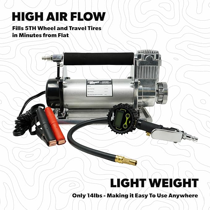 TireMinder RV AIR LITE Compressor - Designed for Tires up to 80 PSI