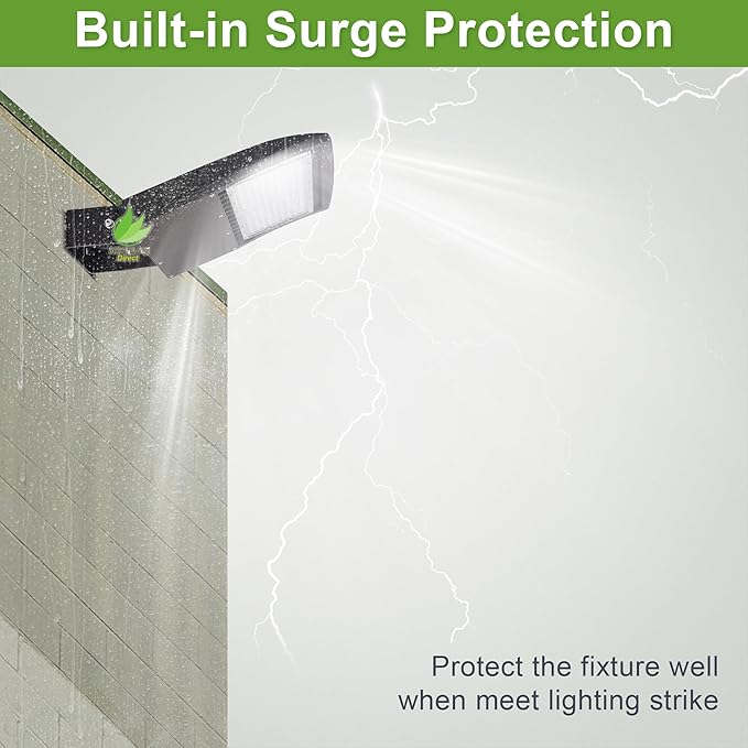 480V 150W High Voltage LED Shoebox Lights, LED Parking Lot Lighting, AC 277-480V LED Pole Area Lights, 450W MH/HPS Equiv, 5000K, Surge Protection Included, DLC UL Certified Trunnion Mount