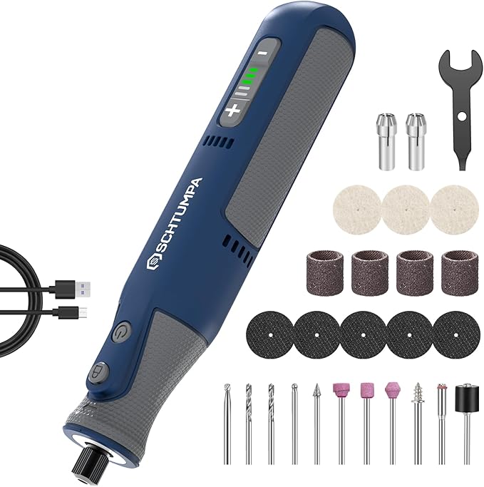 8V Cordless Rotary Tool, Rotary Tool Kit with LED Light, 5-Speed (Max 28000RPM), Upgraded Sanding Belt, 25pcs Rotary Tool Accessories for Grinding, Carving, Engraving, Polishing, Cutting, etc