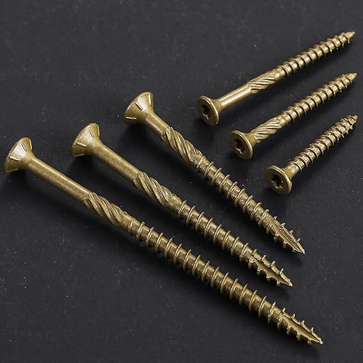 Deck Screws kit #8#10 Exterior Wood Screws kit, Rust Resistant epoxy Coated, Bronze, T25 Star Bit