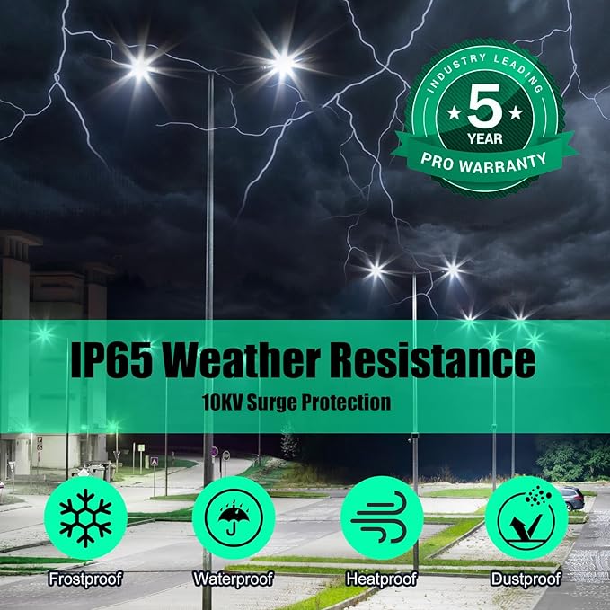 BBESTLED 480 Volt Commercial Parking lot LED Lights 240W 33600LM 5000K IP65 DLC Listed, 450V LED Stadium Flood Light for Street Industries Roadways, 347V LED Pole Light Slip Fitter (277-480VAC Input)
