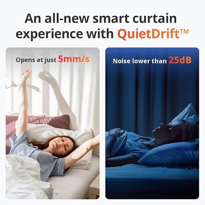 SwitchBot Automatic Curtain Opener - Bluetooth Remote Control Smart Curtain with App, Upgraded High-Performance Motor, Add SwitchBot Hub to Work with Alexa, Google Home, HomeKit