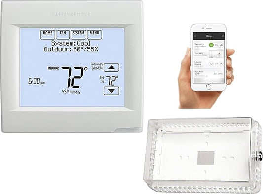 Thermostat Lockbox Bundle with Honeywell Home TH8321WF1001/U VisionPRO 8000 Wi-Fi Programmable Thermostat, 1 Pack
