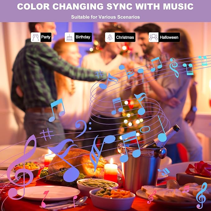 MIWISE RGB COB LED Strip Light,Color Changing LED Strip Lights Compatible with Alexa/Google,24V Music Sync Bright Flexible LED Tape Lighting for Bedroom,Kitchen,Bar,Under Cabinets,DIY Decoration,20ft