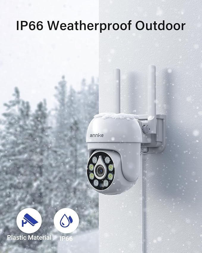 ANNKE Outdoor Wireless Camera, 360° Pan & Tilt, 5MP Camera for Home Security, Auto Tracking, 2 Way Audio, Human Detection, 8X Optical Zoom, PIR Detection, Night Vision, up to 128G, Alexa, IP66