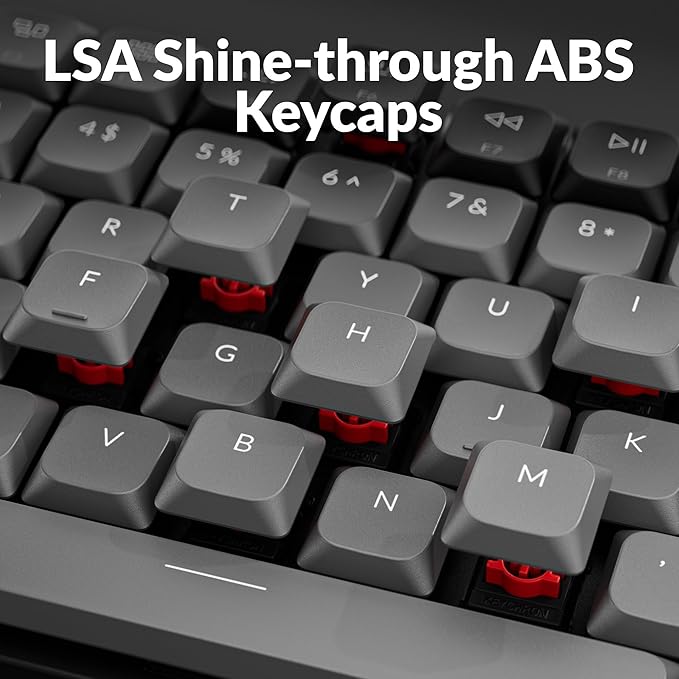 Keychron K3 75% QMK Wireless Mechanical Keyboard, Bluetooth 5.2/Wired Connection Custom Programmable RGB, Hot-Swappable with Low Profile Red Switch for Mac Windows Linux - Version 3