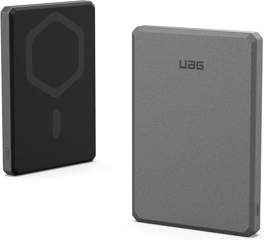 URBAN ARMOR GEAR UAG 5000mAh Power Bank SRGE 20W USB-C Slim Magnetic Wireless Portable Charger Fast Charging Battery Pack Compatible with iPhone 16, Samsung Galaxy S25, Black/Grey
