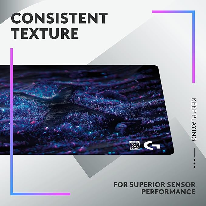 Logitech G502 X Lightspeed Wireless Gaming Mouse + 10th Anniversary Mousepad Bundle - Black