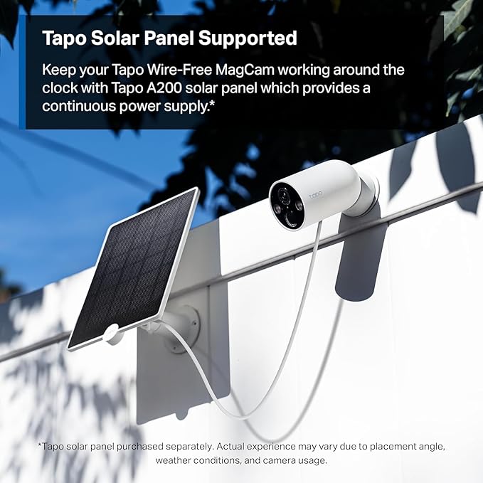 Tapo MagCam, 2025 Wirecutter Best Outdoor Security Camera & PCMag Editors’ Choice, 2K, Battery, Magnetic Mount Wireless Camera, 150° FOV, SD/Cloud Storage, Person/Vehicle Detection