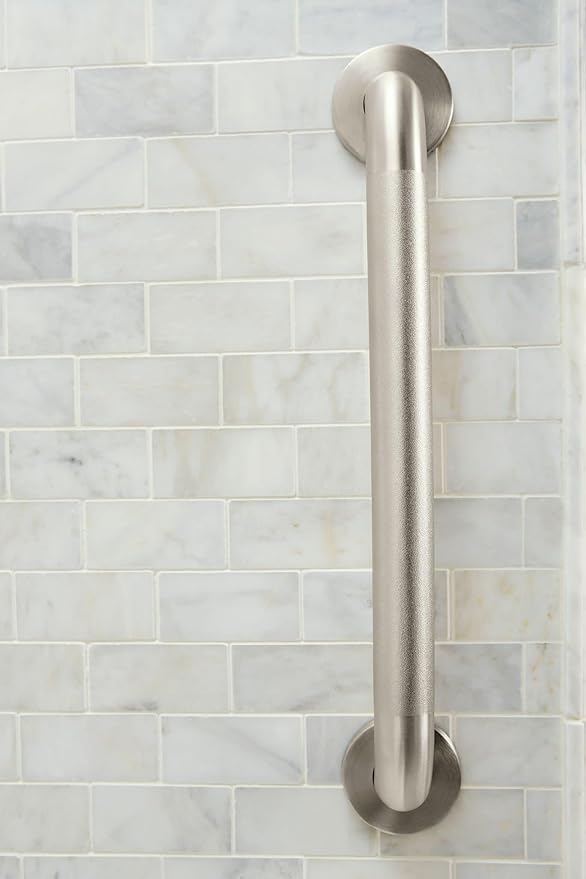 Moen Home Care Bathroom Safety 36 Inch Stainless Steel Handicap Grab Bar for Bathtub and Shower, Elderly Assistance Product with Concealed Screws, ‎R8936P