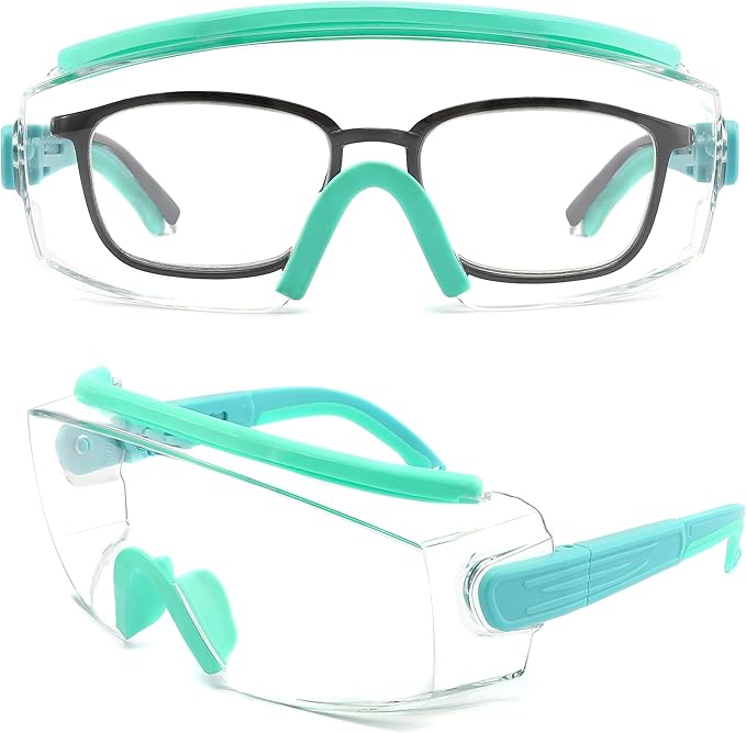 Safety Glasses Over Eyeglasses Anti Fog Safety Goggles Protective Glasses With Adjustable Frame For Men Women