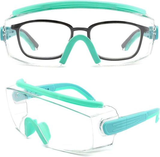 Safety Glasses Over Eyeglasses Anti Fog Safety Goggles Protective Glasses With Adjustable Frame For Men Women