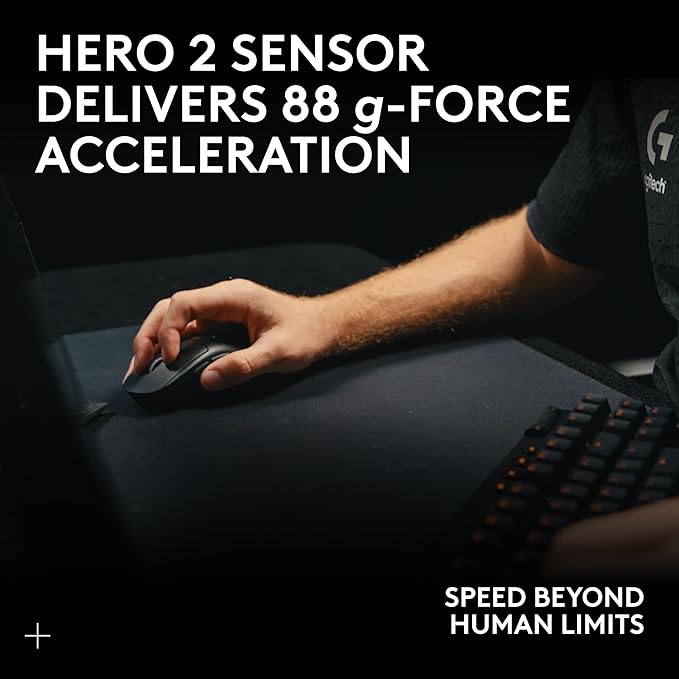 Logitech G PRO X SUPERLIGHT 2 Wireless Gaming Mouse, 60g Pro-Grade with 5 Programmable Buttons, 44k DPI Sensor, 8kHz Report Rate, USB-C Charging for PC/Mac - Black