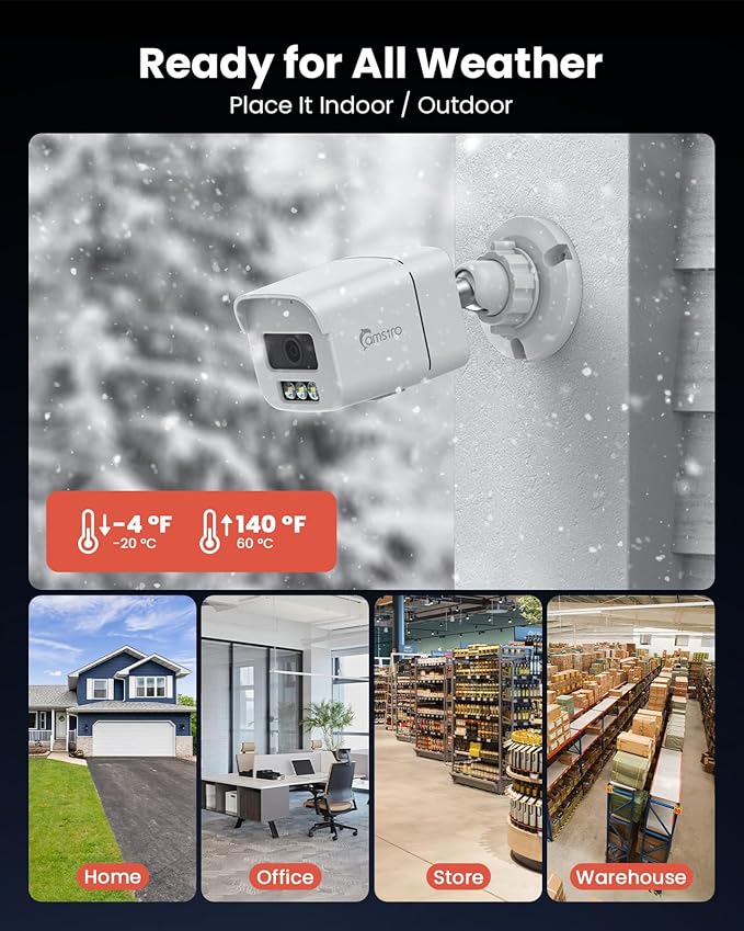 4K PoE Security Camera System, 4 Pcs Metal Casing Wired Cameras for Home Security Outdoor Indoor with 4K 8CH NVR, 2TB HDD for 24-7Recording, Human/Vehicle/Pet/Parcel Detection