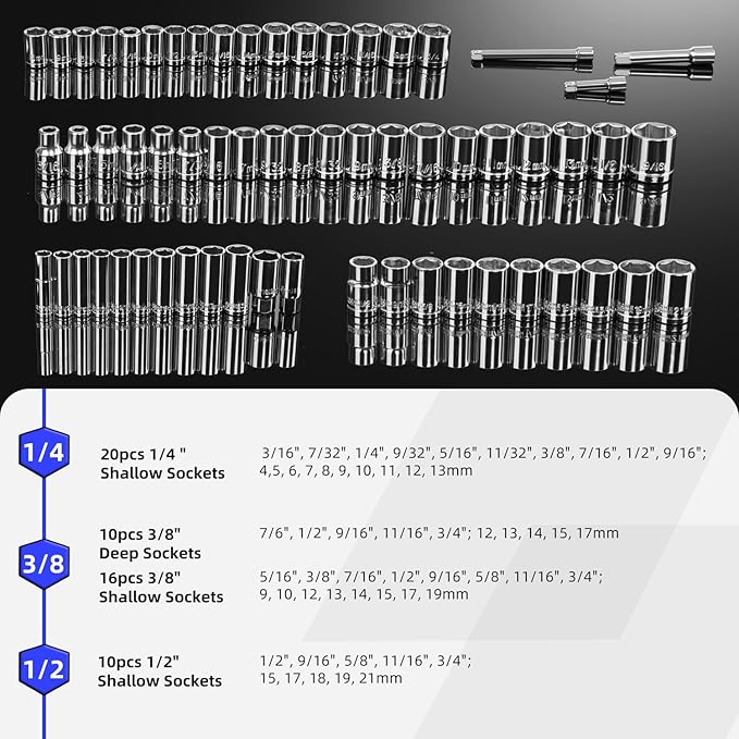 Prostormer Mechanic Tool Set, 240-Pieces Universal Household Auto Repair Tool Kit with Heavy Duty Aluminium Tool Box