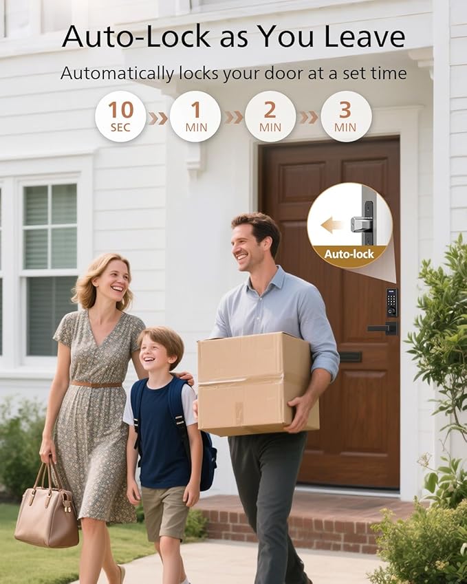 Philips Fingerprint Smart Lock, Keyless Entry Door Lock, Smart Door Locks for Front Door, Keypad Deadbolt, APP Control, 9-Month Long Battery