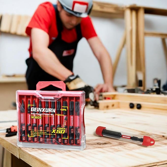 30 Pieces (T7-T40) Impact Screwdriver Bit Set, Magnetic Multi-Torx Head Power Bits,S2 Alloy Steel Star Bits with 1 Pc Impact Bit Holder and Storage M-Box